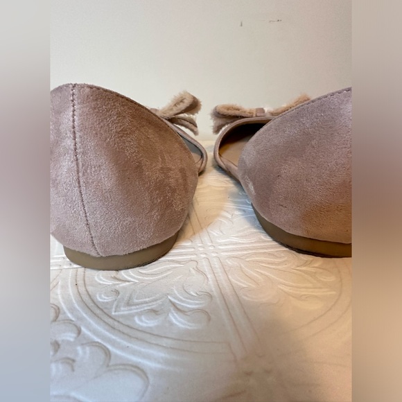 Restricted Nude/Blush Pointed Toe Flats with Two Toned Bow Detail Women’s Sz 9 - Picture 5 of 9